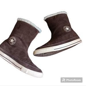 Converse 525942C Chuck Taylor Womens 9 Brown Suede Leather Fold Over
